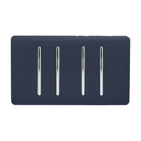 ART-SS9999NV  4 Gang 4x3 Way Intermediate Navy Blue